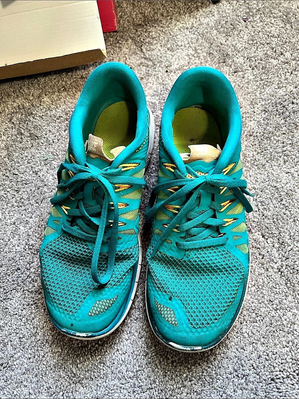 Nike Free RN Women's Running Shoes US 7.5 Blue & Green
